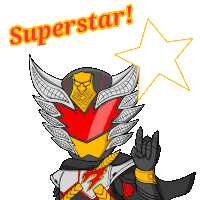 a cartoon drawing of a superhero holding a star and the words superstar above him