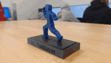 a 3d printed statue of a man named trailblazer