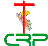 a green crp logo with a red cross and map