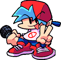 a cartoon character holding a microphone and giving a peace sign .