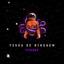 a logo for terra de ninguem discord shows an astronaut with purple tentacles