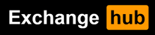 a black background with the words exchange hub written in white