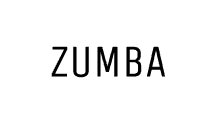 a black and white logo for zumba is on a white background