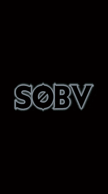 a black background with the word sobv in white