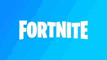 a blue background with white text that says fortnite