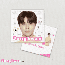 a picture of a young man with the name junghwan