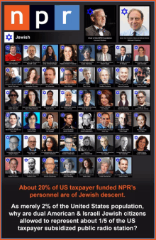 a poster for npr 's jewish descent shows their employees