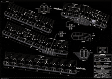 a black and white drawing of a drainage system by a-built