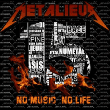 metallica 's no music no life album cover has a metallica logo on it