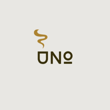 a logo with the word uno and a snake on it