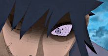 a close up of a person 's eyes with purple circles in them