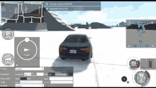 a screenshot of a video game shows a car with a license plate that says ' sfrvs '