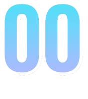 the number 00 is blue and white with a white border