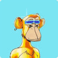 a cartoon monkey wearing sunglasses is standing on a blue background .