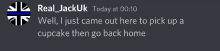 a screenshot of a message from real jackuk