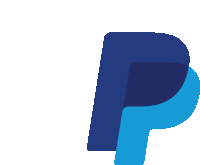 paypal logo on a white background with a blue p