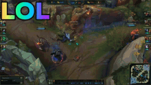 a screen shot of a league of legends game with the word lol on the top