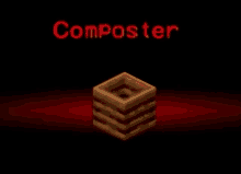 a wooden box with the word composter written above it