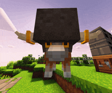 a minecraft screenshot of a sheep with a black head