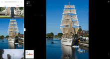 a picture of a sailboat is displayed on a google maps page