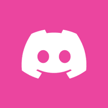 a pink background with a white discord logo