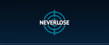 a logo for neverlose with a target in the center