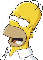 a cartoon of homer simpson with a tear running down his face