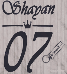 a wooden background with the name shayan 07