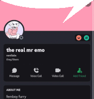 a screenshot of the real mr emo 's facebook profile