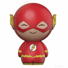 a funko pop of the flash with a lightning bolt on his chest