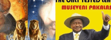 a man in a hat is giving a thumbs up next to a picture of lions