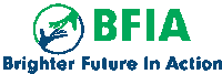 a logo for the bfia , which says brighter future in action .