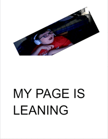 a picture of a boy wearing headphones and the words my page is leaning