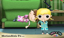 a poster for motionkids-tv.com shows a boy and a girl