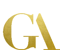 gold letter g on a white background