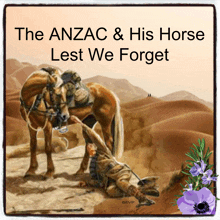 the anzac and his horse lest we forget