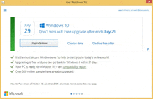 a microsoft advertisement for windows 10 that ends july 29