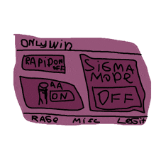 a drawing of a sign that says sigma more off