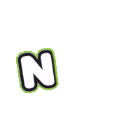 the letter n is surrounded by a green border