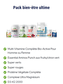 a pack of vitamins and supplements with the words pack bien-etre ultime at the top