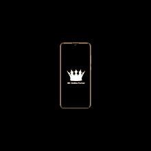 a cell phone with a crown on the screen and the words `` mr. indian earner '' .