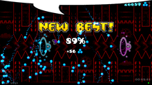 a screenshot of a video game that says new best on it