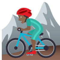 a man wearing a red helmet is riding a bicycle