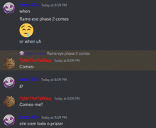 a screenshot of a discord conversation between tyler the tall guy and error 404