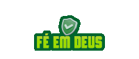 a green logo that says fe em deus