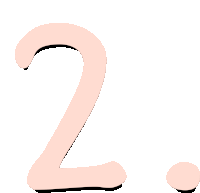 a pink number 2 on a white background with a shadow