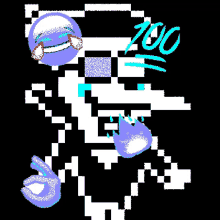 a pixel art drawing of a smiley face with the number 700 next to it