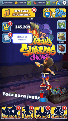 a screenshot of a game called subway chicago shows a girl standing on a pipe