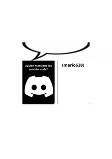 a black and white drawing of a discord logo with a speech bubble and the name mario638 .