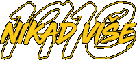 a logo for nikad vise that is yellow and white